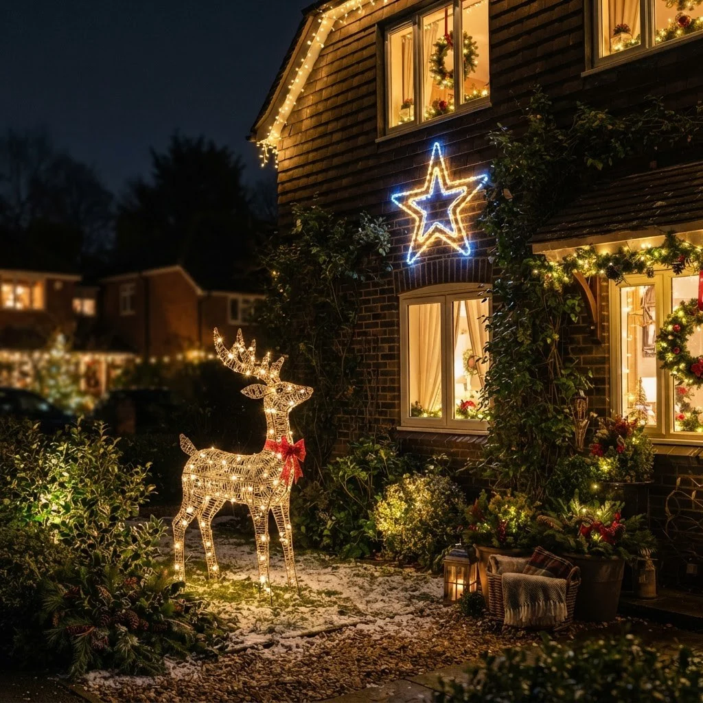 Decorações luminosas 3D e 2D