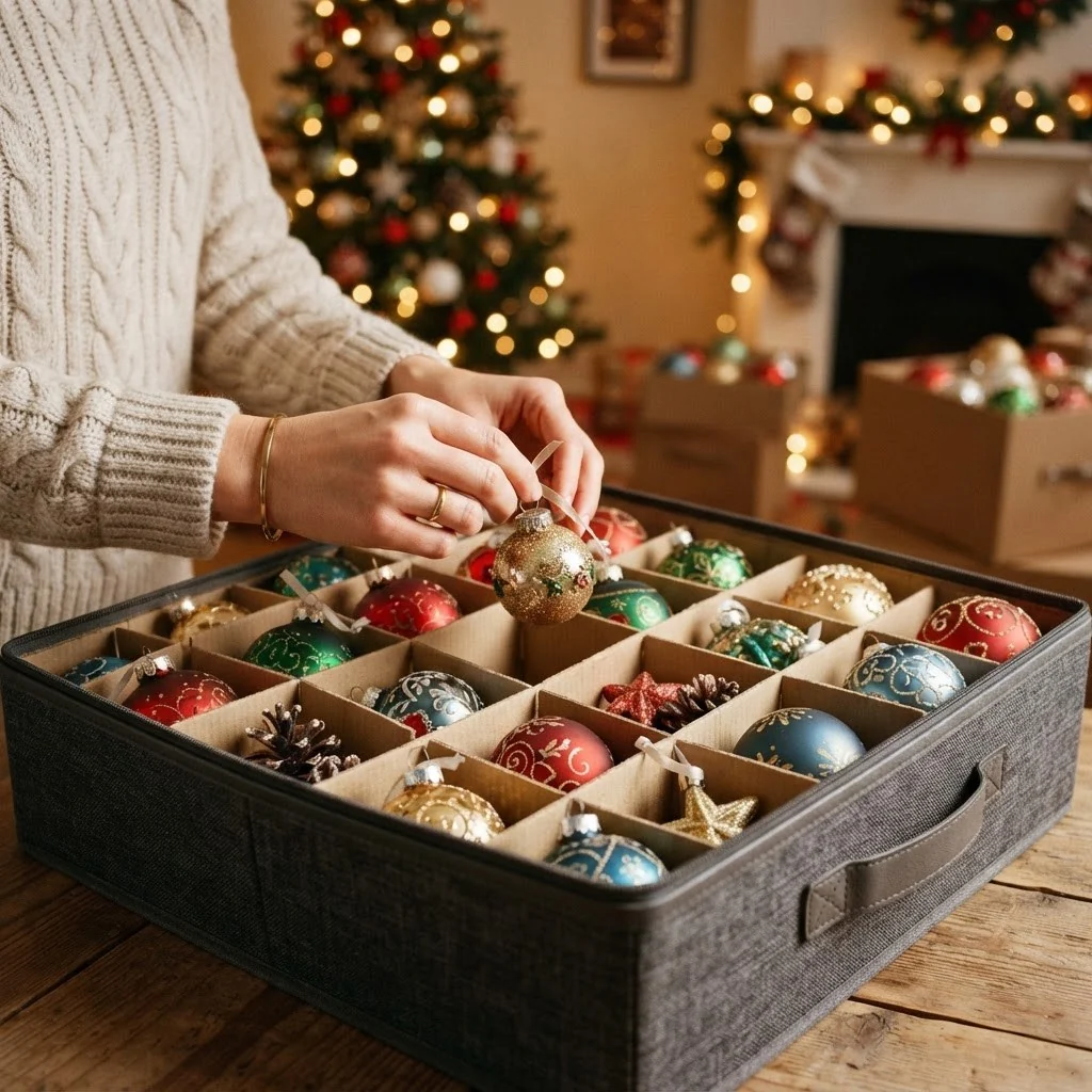 Armazenamento de decoração de Natal
