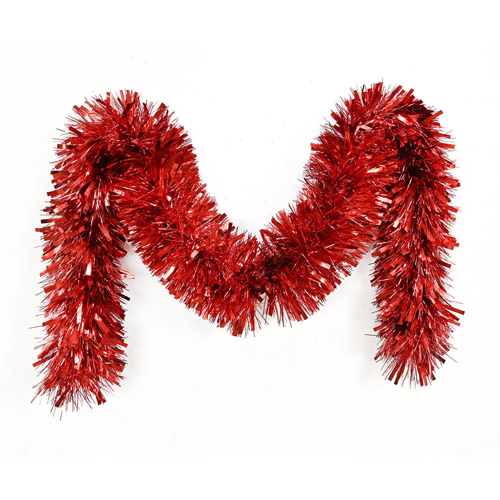 Festão vermelho robusto com corte misto (2m)