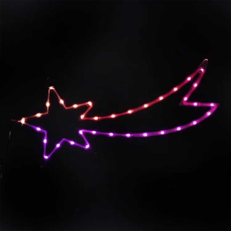 LED Mudança de cor Estrela cadente Multicor