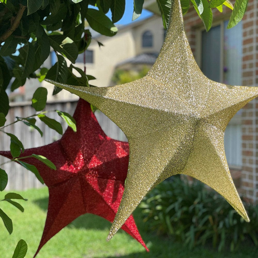Estrela de festão pop-up vermelha