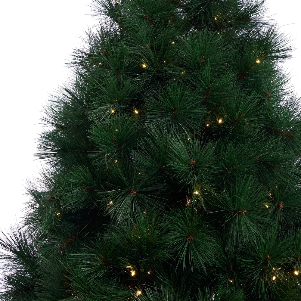Árvore de cerdas pré-iluminadas - Branco Quente 6ft (1.8m)