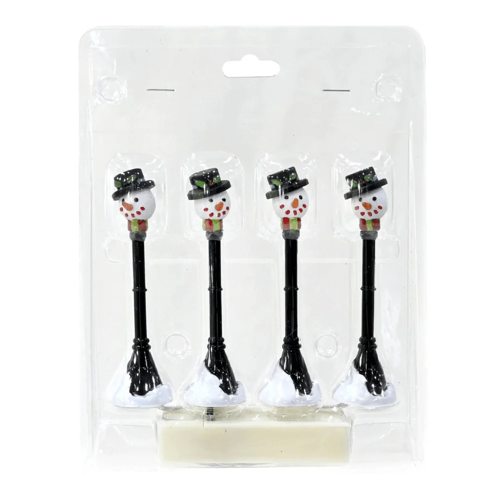 Acenda lâmpadas de rua de mini personagens sortido (kit com 4 unidades)