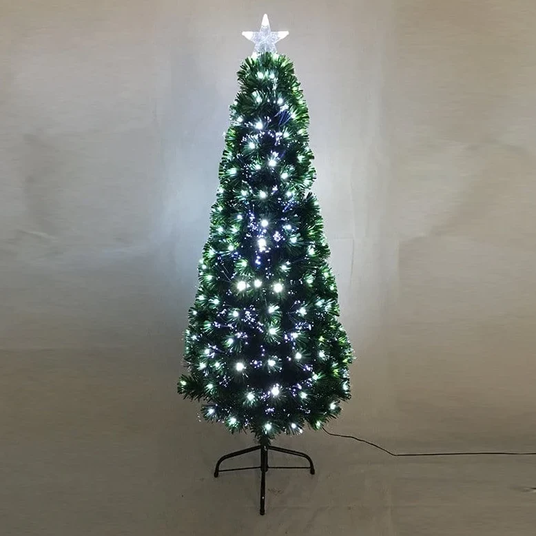 Árvore de fibra óptica Slim com LEDs brancos frios (1.5m)