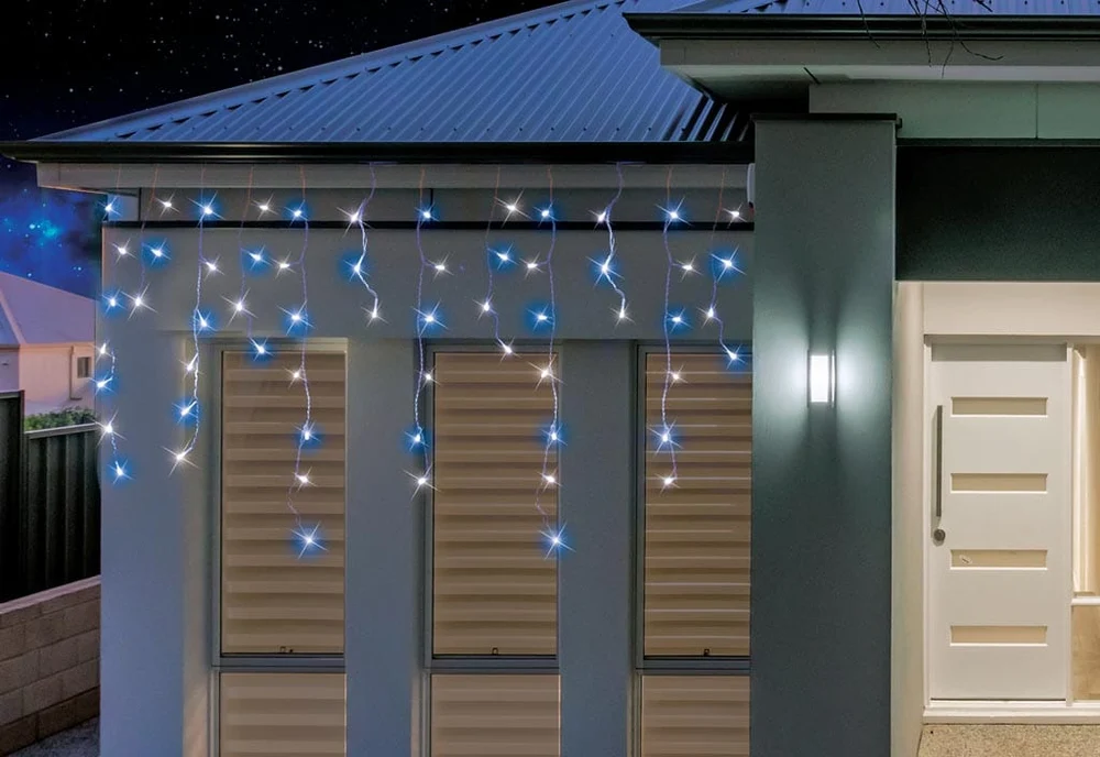 400 LED Pingentes Solares Branco-Azul (7.9m)