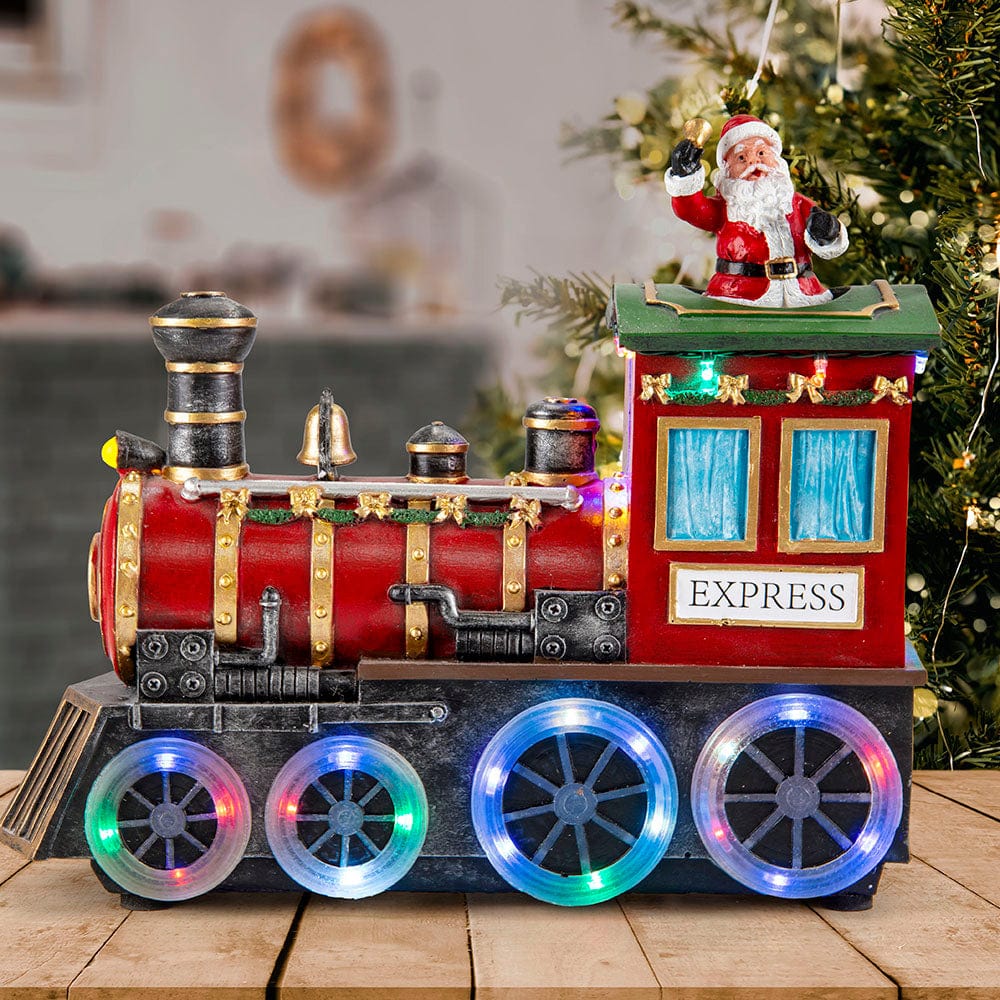 LED Trem musical do Papai Noel piscando com som real
