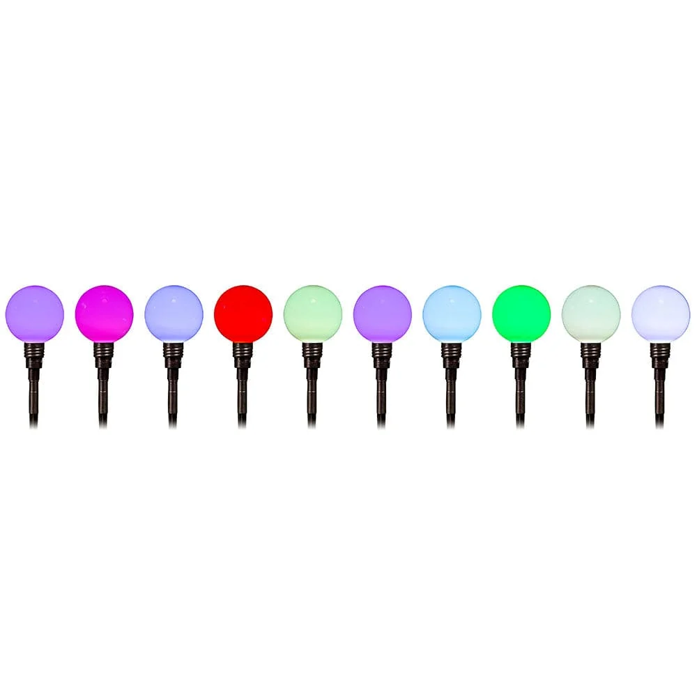 LED Luzes de caminho de bola com mudança de cor (10 unidades)