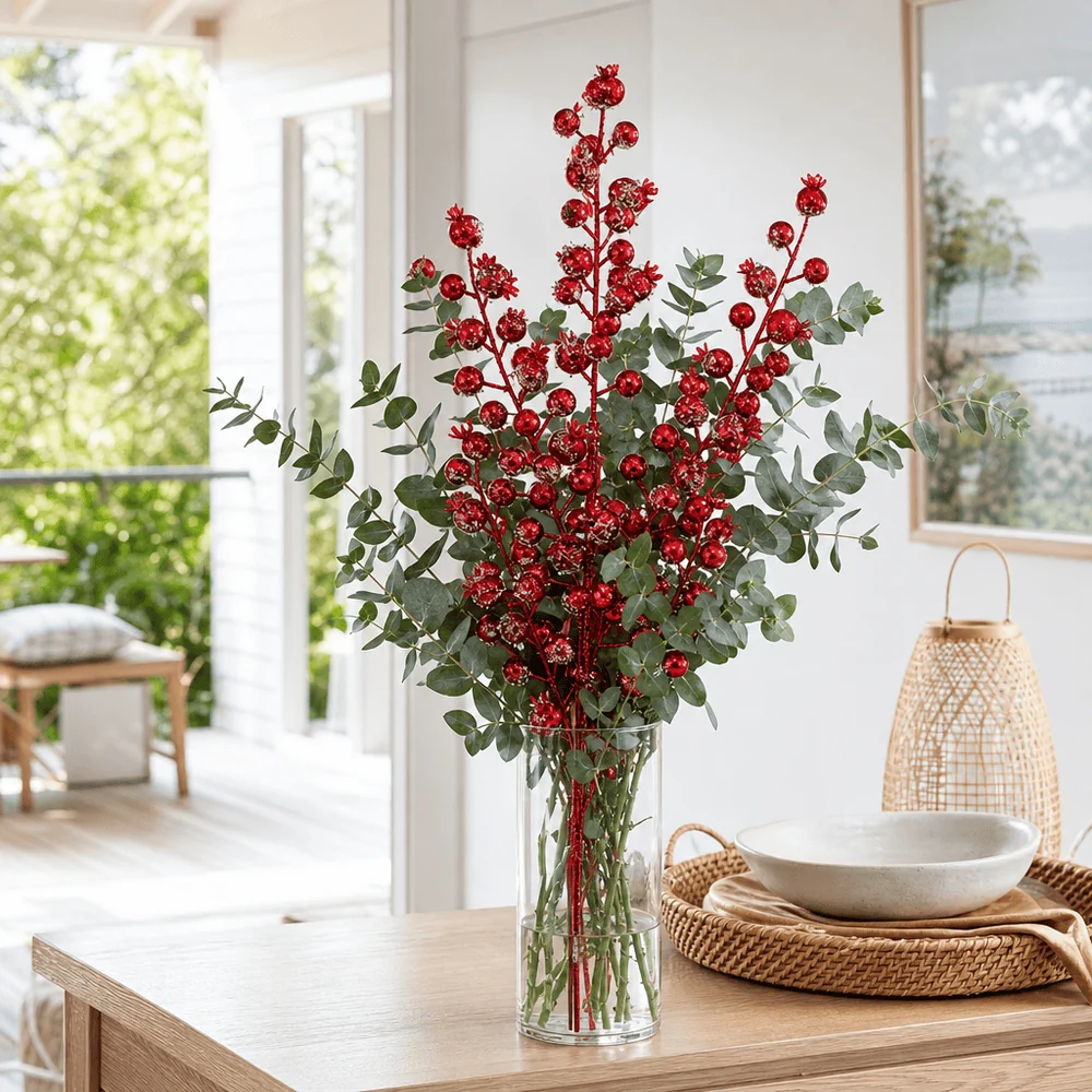 Caule de Baga Vermelha Cereja (75cm)