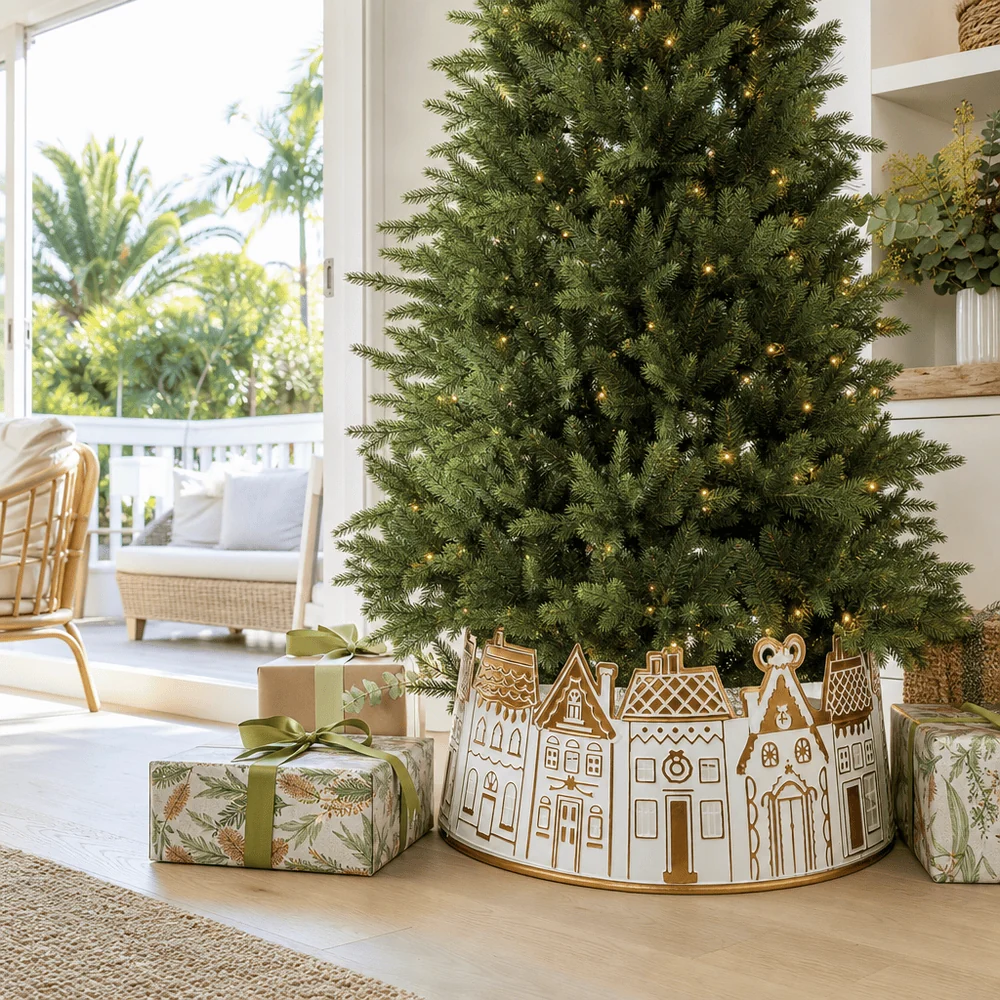 Colar de árvore de Natal de metal (60cm x28cm)