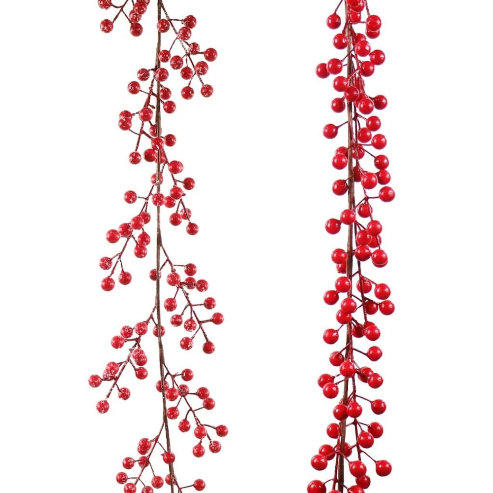 Vermelho Fruta decorativa Festão sortido (150cm)