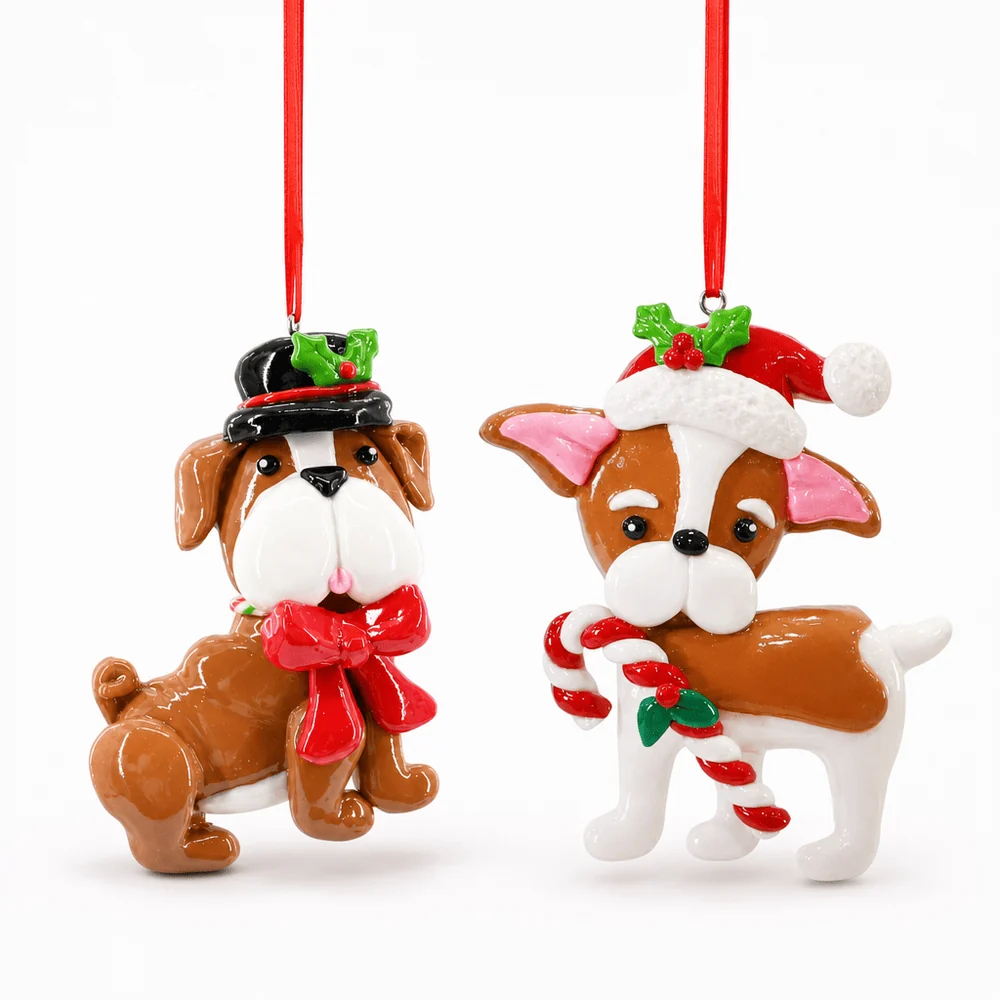 Ornamento festivo para cachorro (10cm)