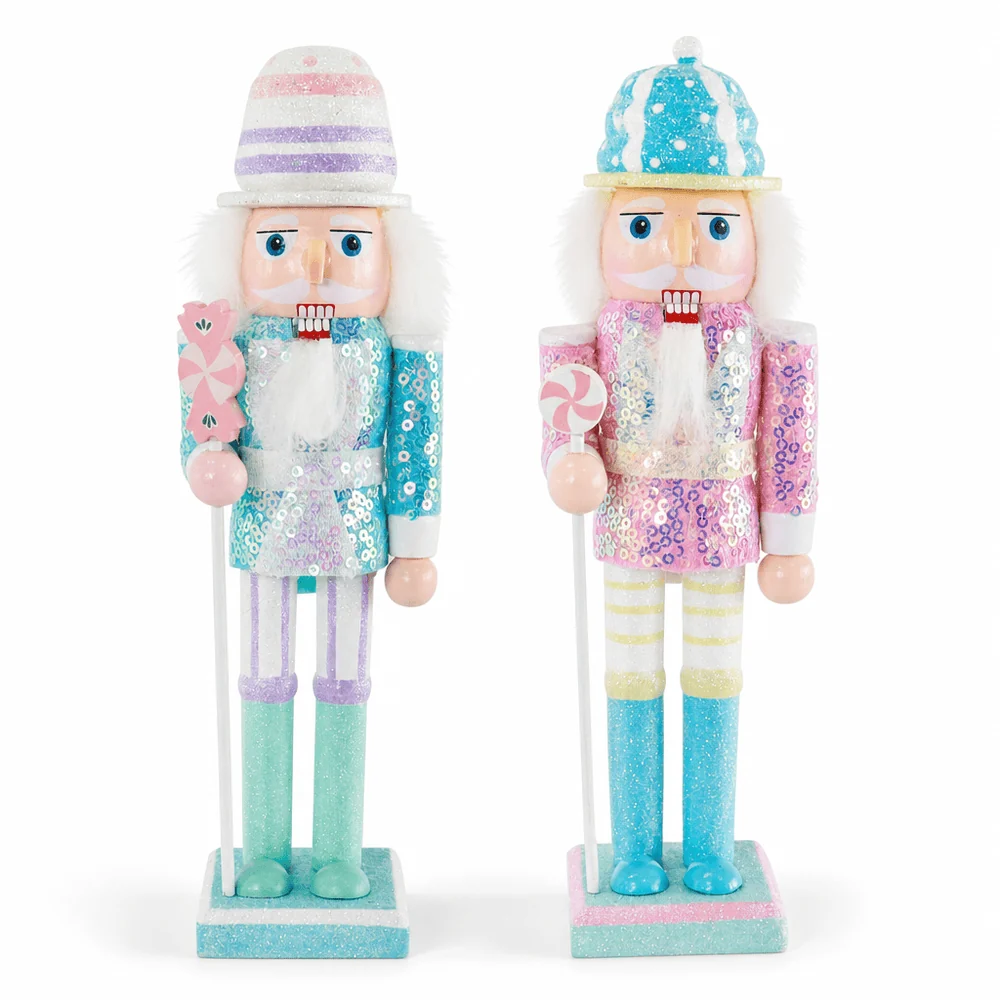 Quebra-nozes de lantejoulas pastel (22cm)