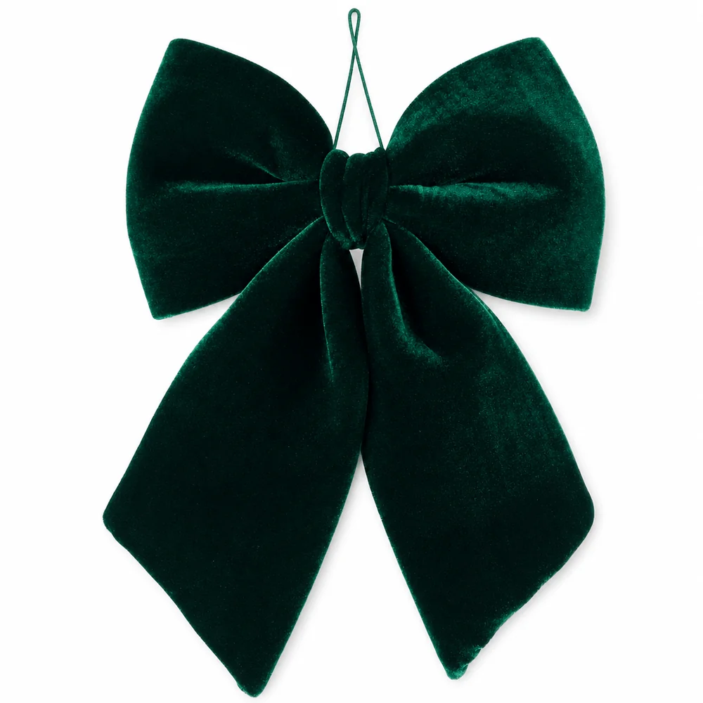 Laço de veludo verde luxuoso (45cm)