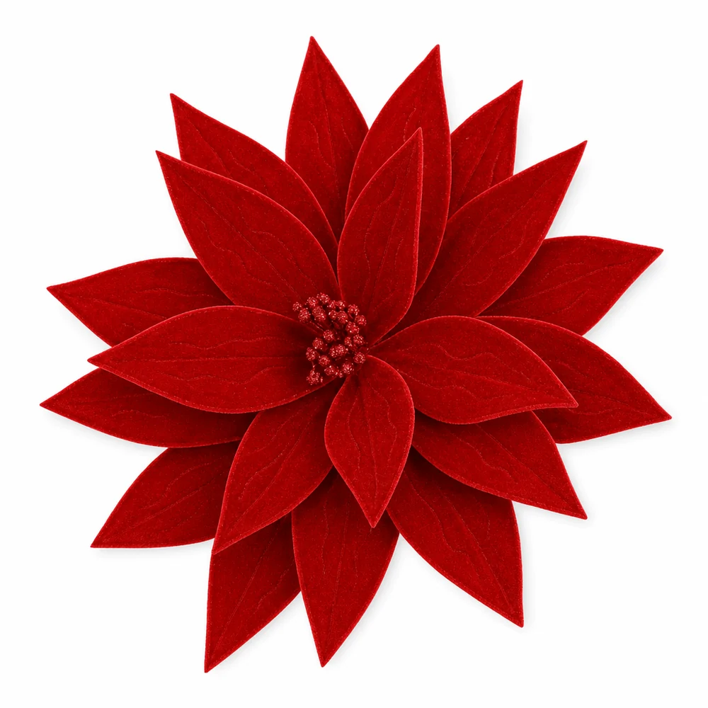 Caule de Poinsétia Jumbo Vermelho (47cm)