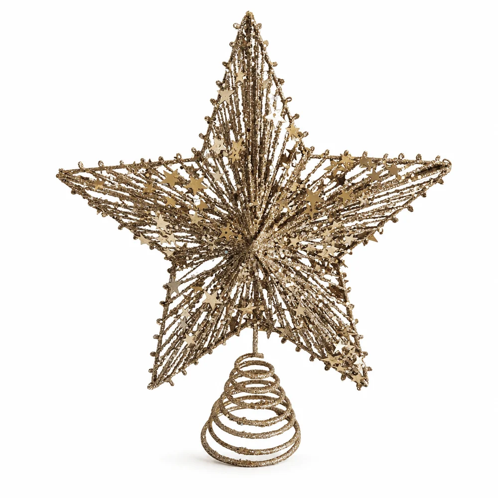 Topper de árvore estrela brilhante (30cm)