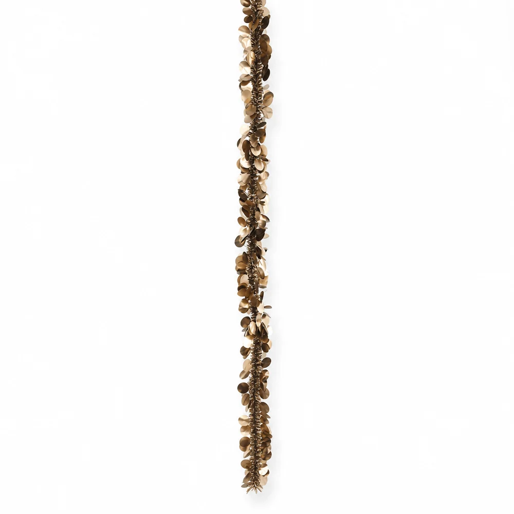Festão fosco de corte fino com pontos de café (2m)