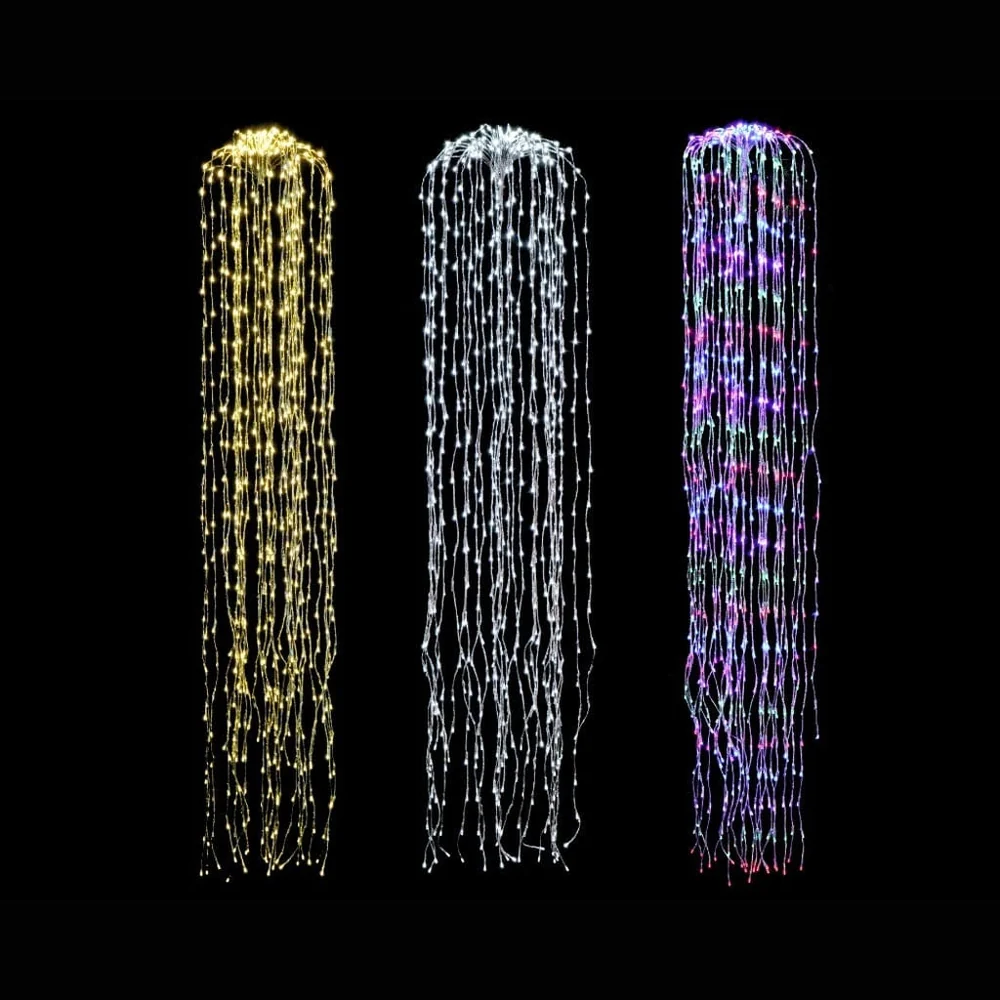 LED Luzes Cachoeira Metálicas Multicoloridas (1.8m)