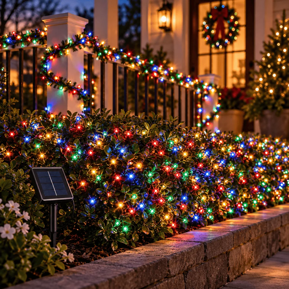 LED 200 luzes solares de fadas multicoloridas (9.95m)