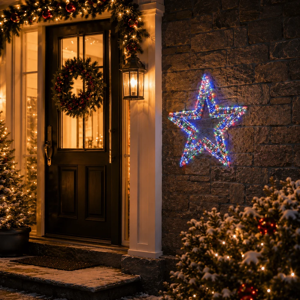 LED Micro Fio Estrela Estrelado Motivo Multicor (50cm)