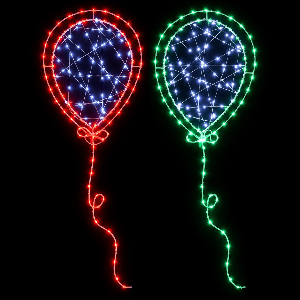 LED Motivo cintilante de balão de arame estrelado