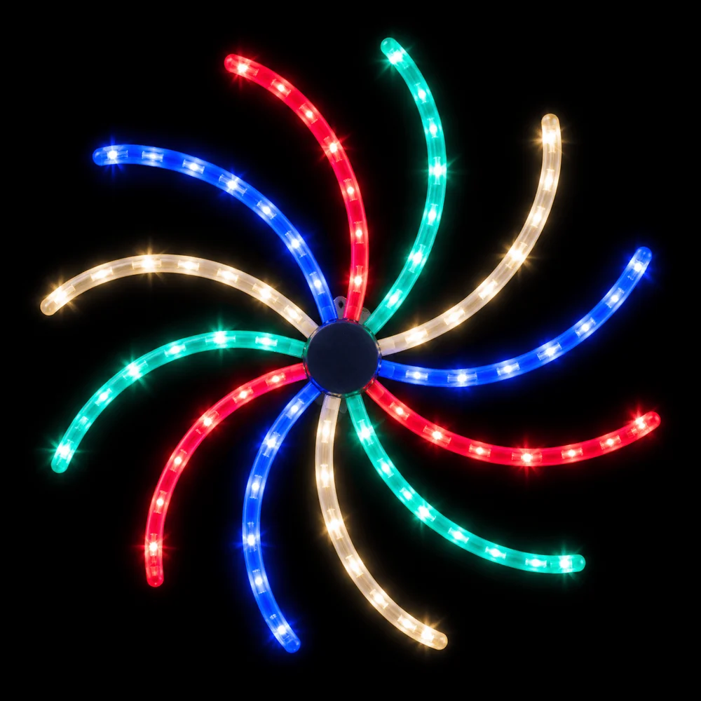 LED Impressionante motivo espiral piscante (56cm)