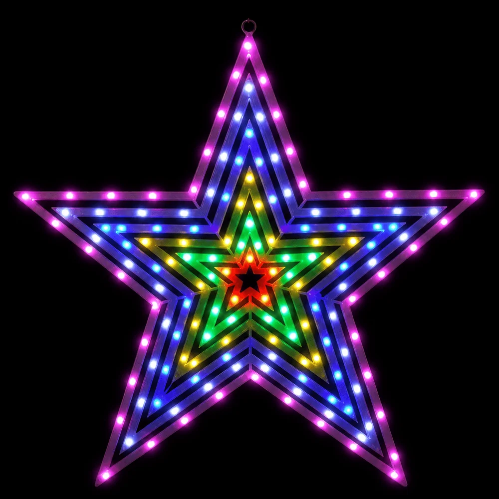 LED Impressionante motivo de estrela piscante multicolorido