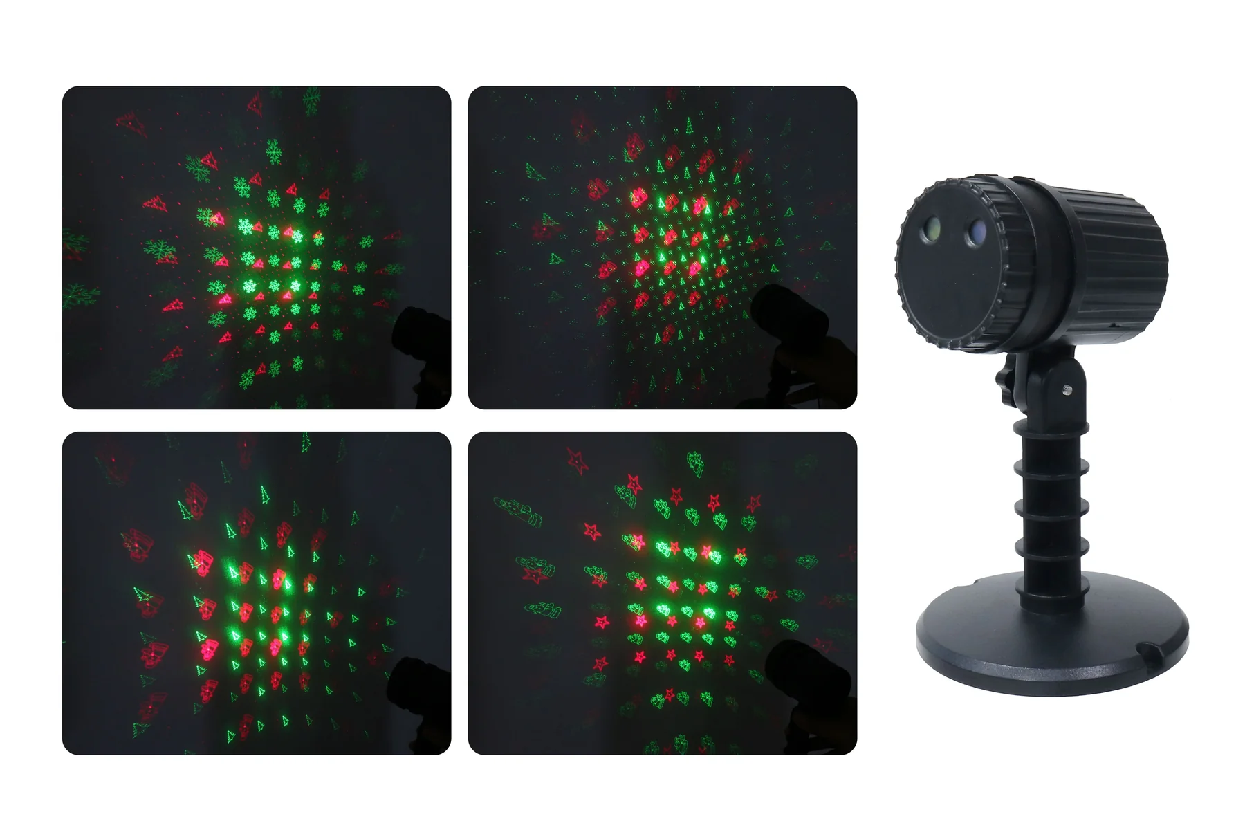 Padrão/pontos vermelhos e verdes do laser de movimento