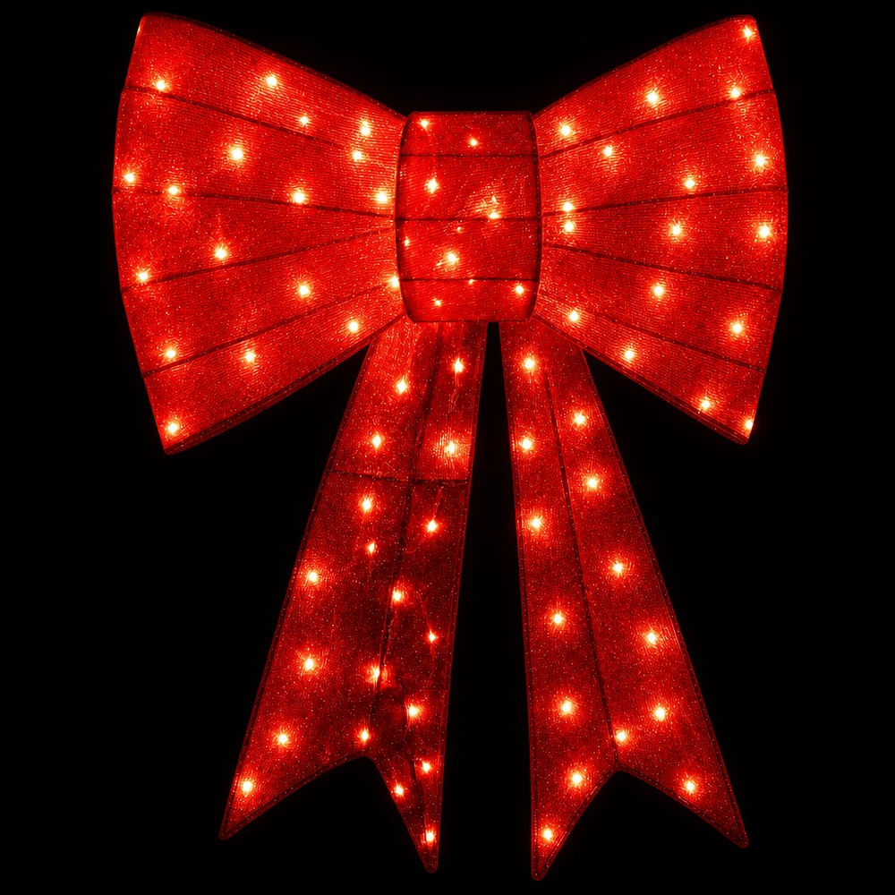 LED Motivo de laço vermelho com linha brilhante (100cm x 70cm)