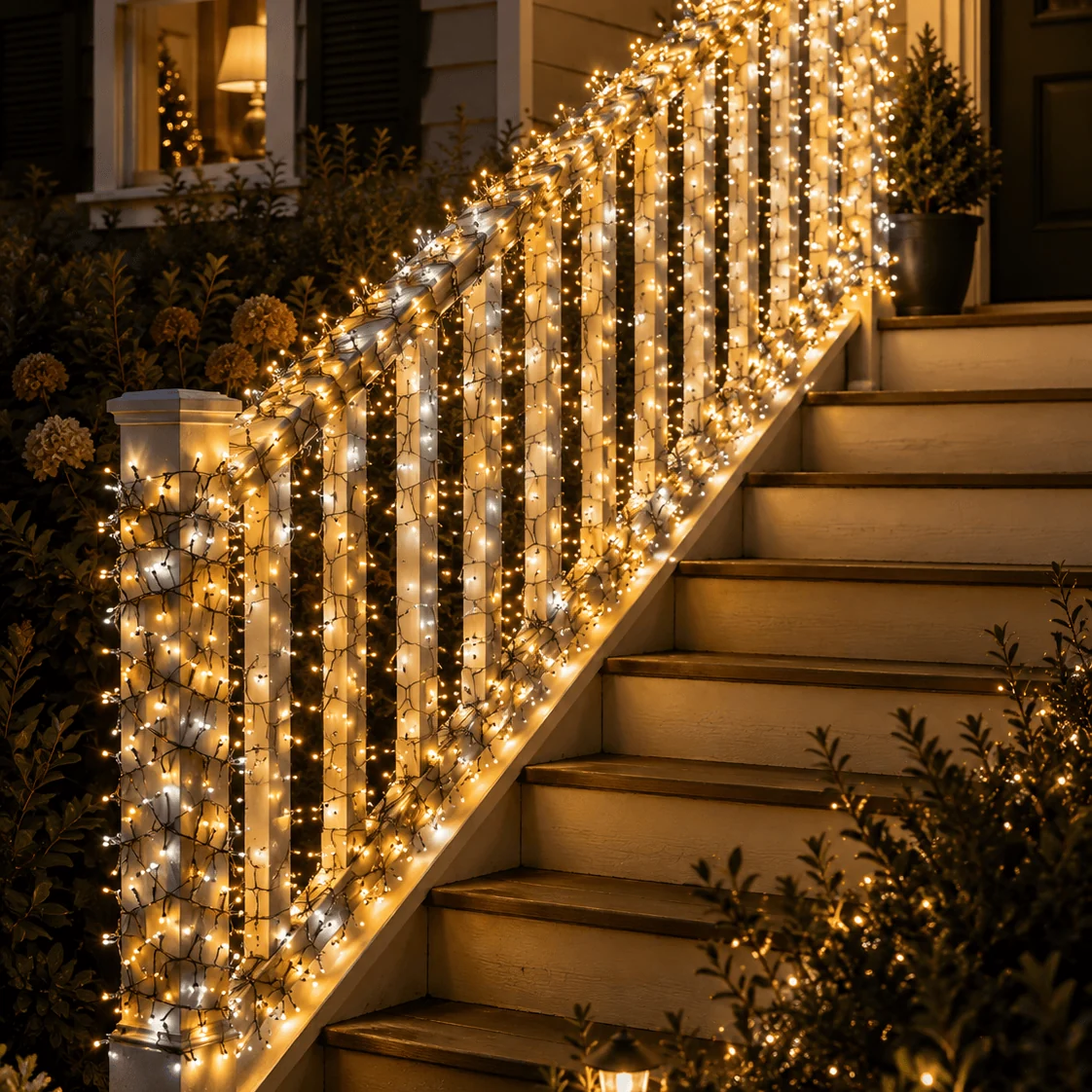 LED 2000 Luzes em cachos Clássico Branco Frio-Quente 29m