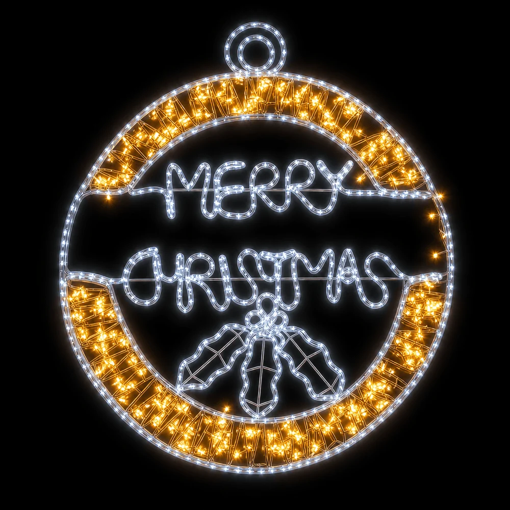 LED Luz de corda com motivo de bola de Natal de Feliz Natal