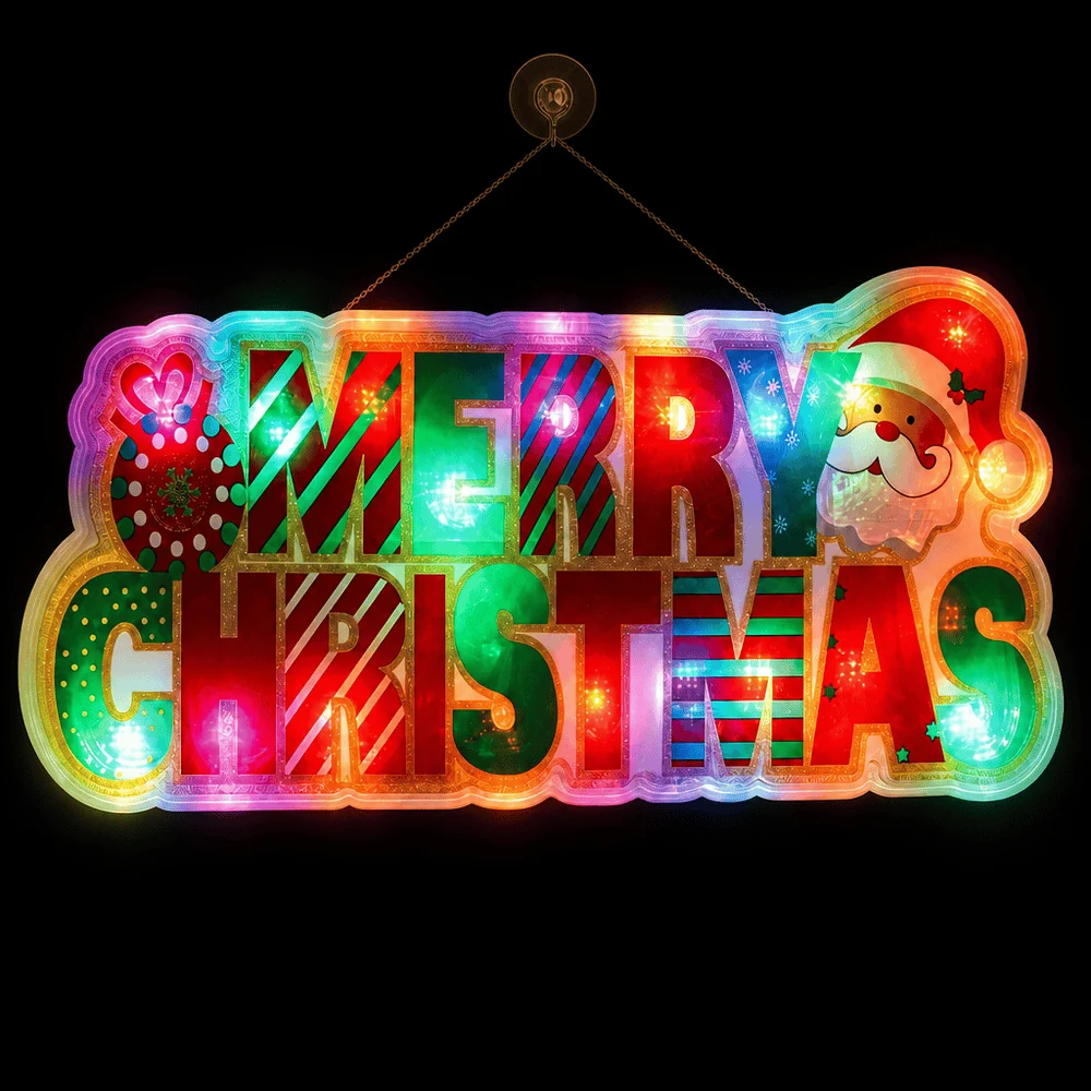 LED Mudança de cor da placa de Feliz Natal
