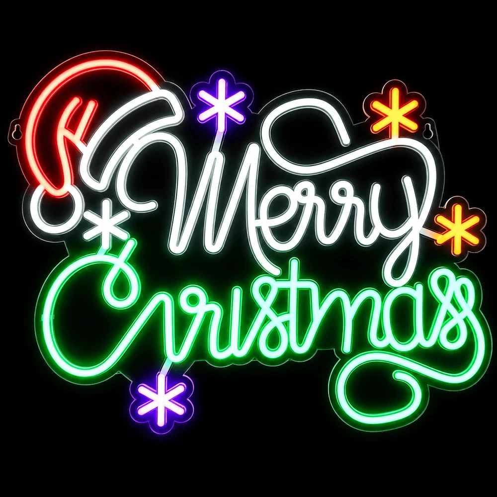 LED Sinal de Feliz Natal Neonflex (42cm x 62cm)