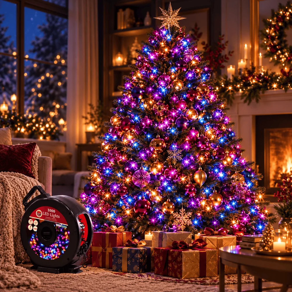 LED 1000 cordões de luzes no Reel Carnival