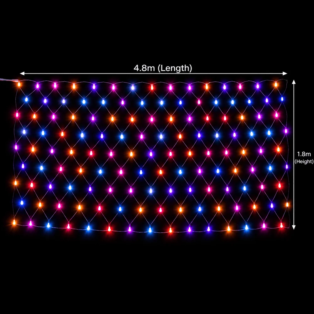 LED 640 Rede de luzes Carnaval (4.8m x 1.8m)