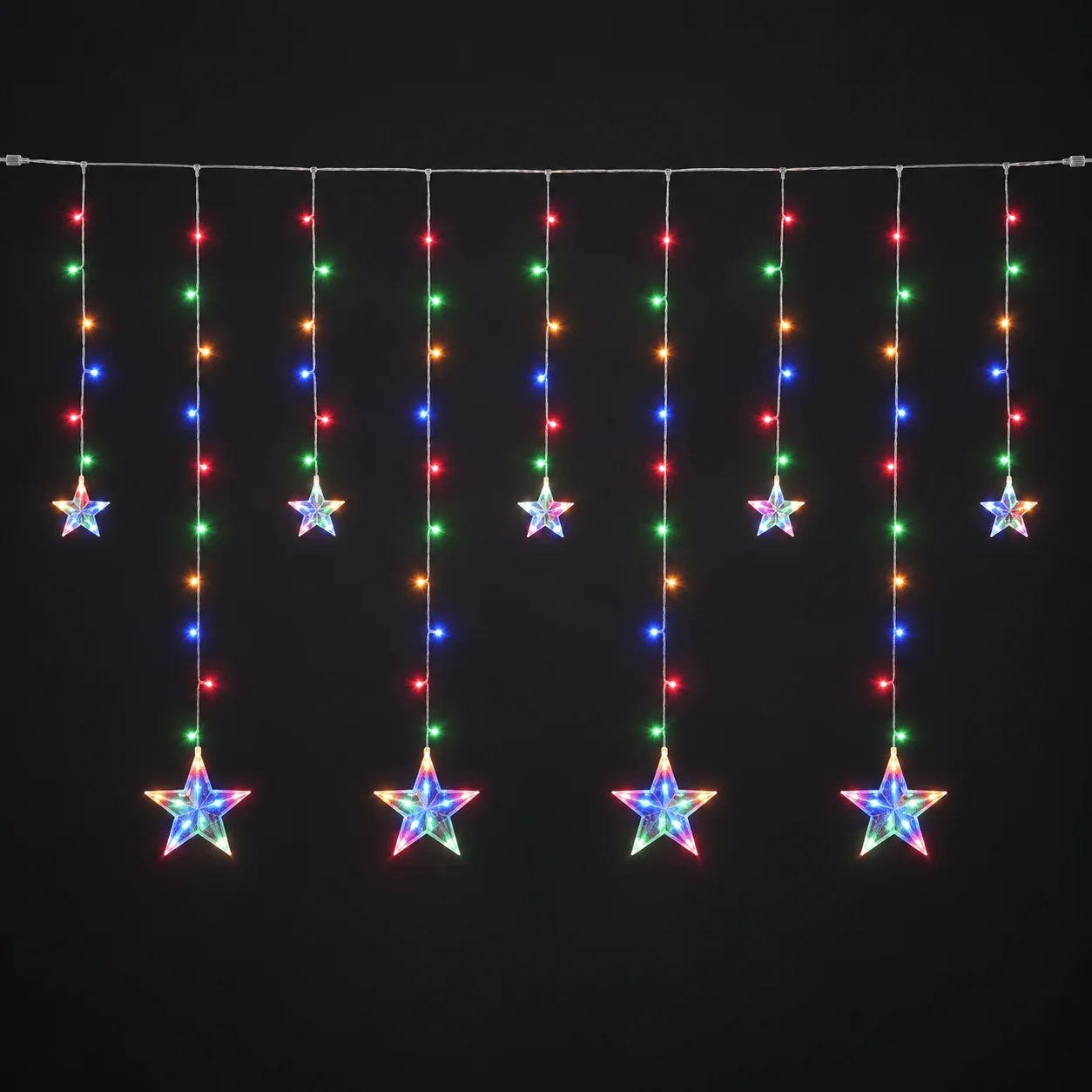 LED Cortina Estrelas Luz Multicor