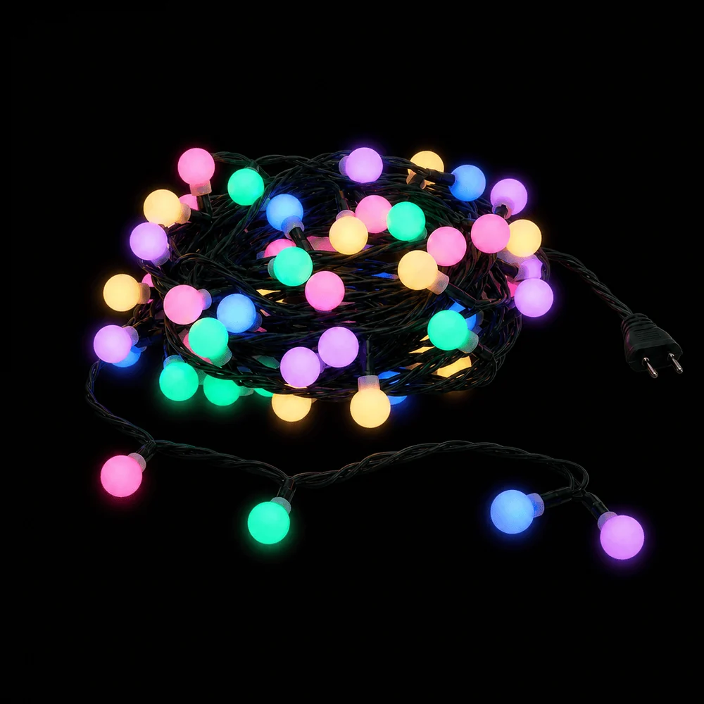 Luzes LED em cachos com frutas decorativas multicoloridas (10m)