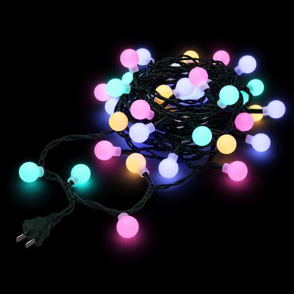 Luzes LED em cachos com frutas decorativas multicoloridas (20m)