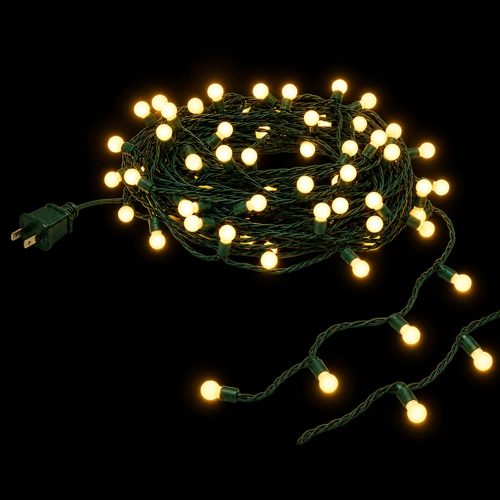 Luzes LED em cachos com frutas decorativas branco quente (20m)