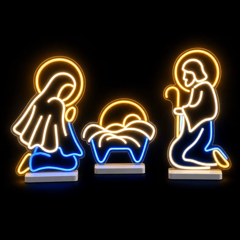 LED Presépio Neonflex na Base (135cm x 46cm) 3 peças