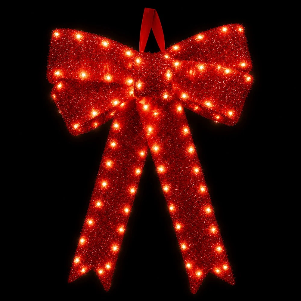 LED Laço de festão vermelho 3D (60cm)