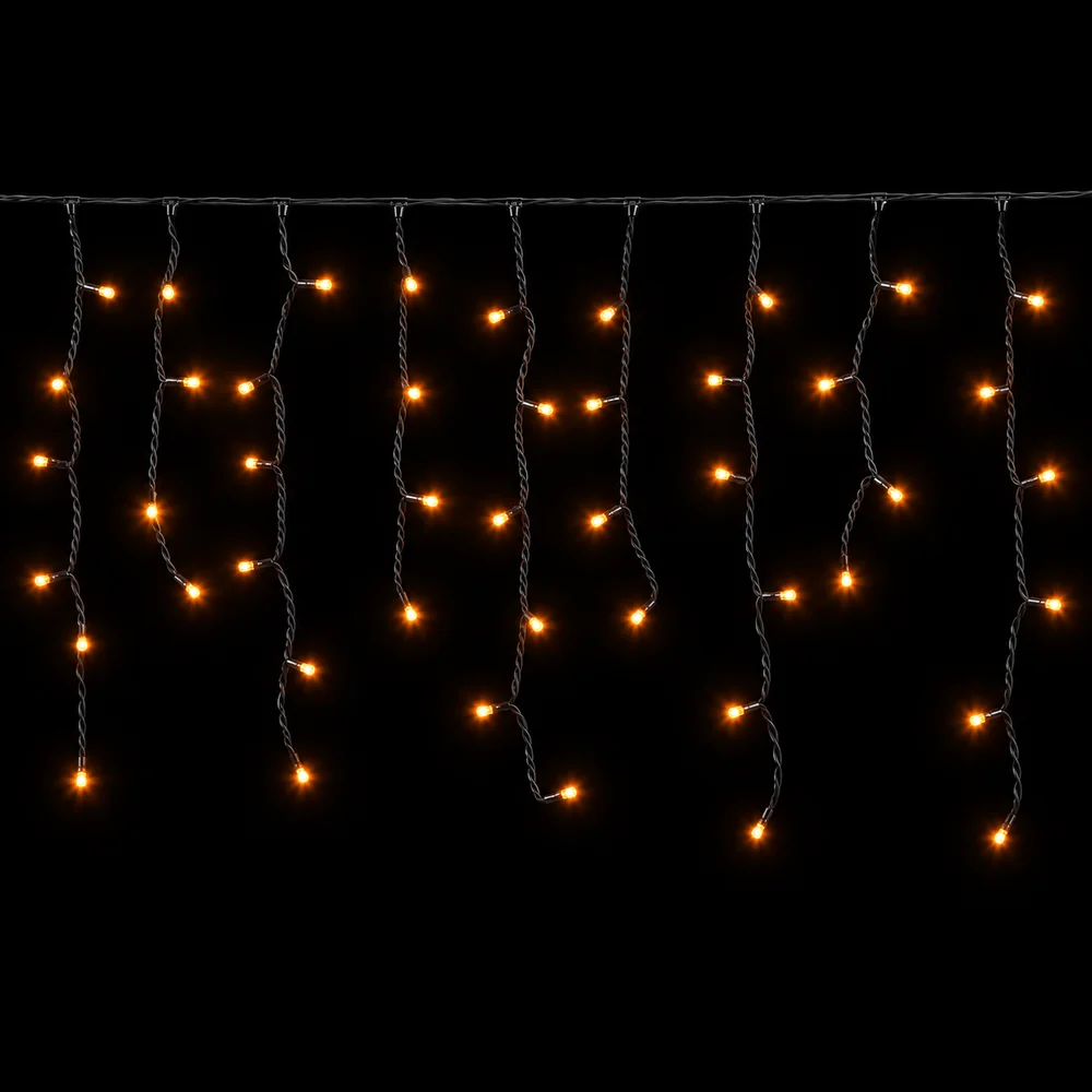 LED 300 pingentes de gelo vintage dourados (5.9m)
