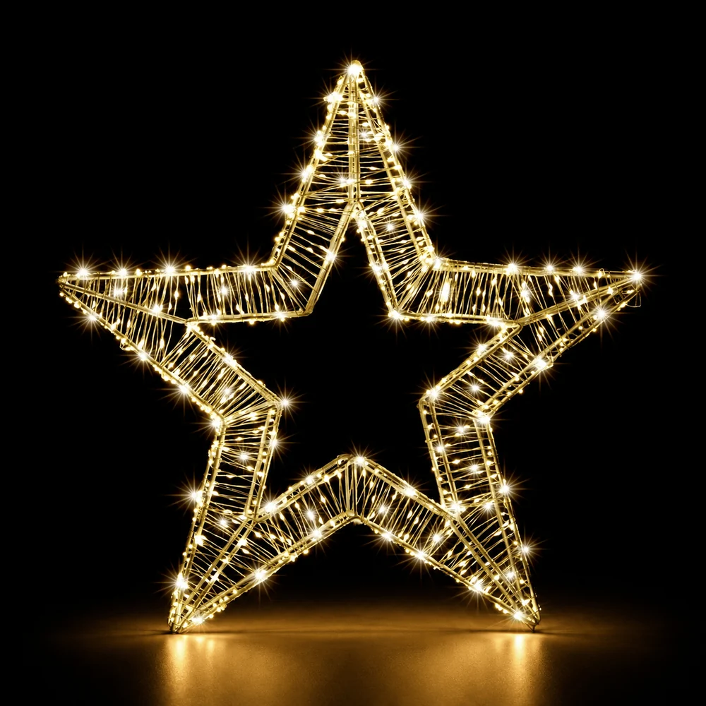 LED Micro Fio Estrela Estrelado Motivo Branco Quente (50cm)