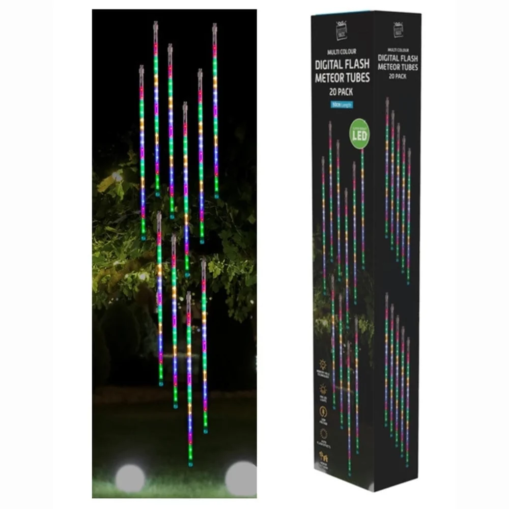 LED Tubos suspensos digitais multicoloridos (20 unidades)