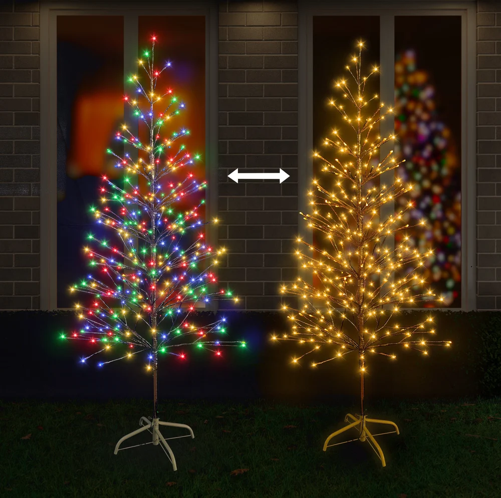 Árvore LED com luzes cintilantes multicoloridas e branco frio (1.8m)