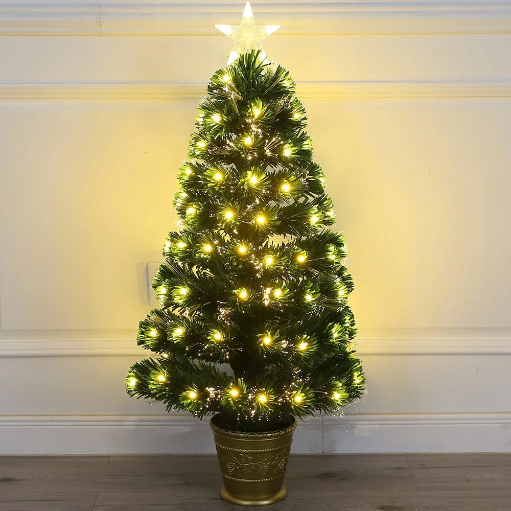 LED Árvore Branca Quente de Fibra Óptica (90cm)