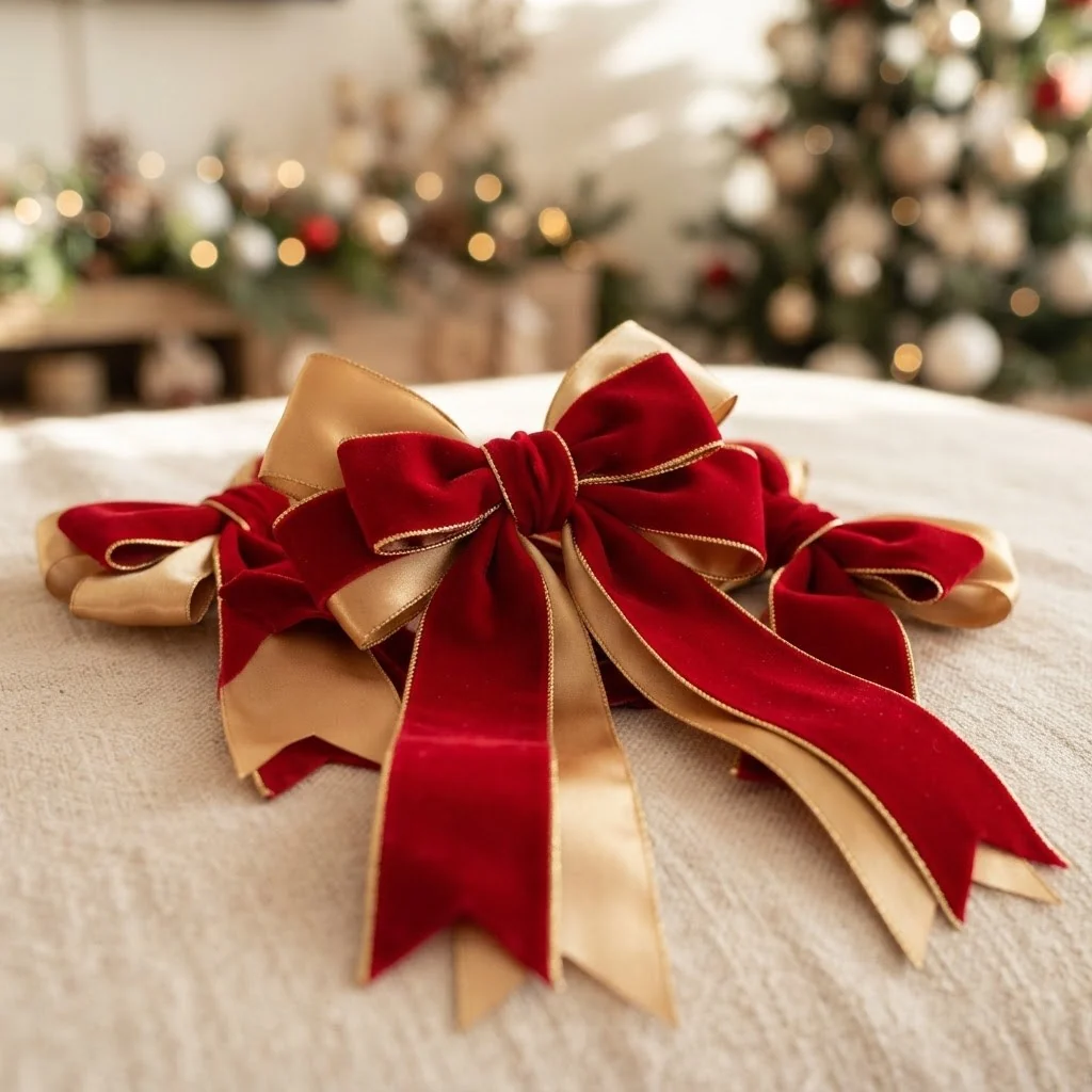 Fitas e laços de Natal