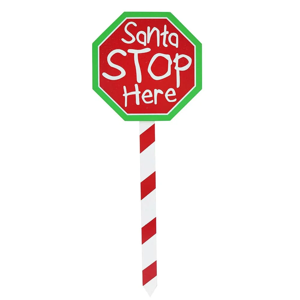 Papai Noel, pare aqui Estaca sortido (40cm)