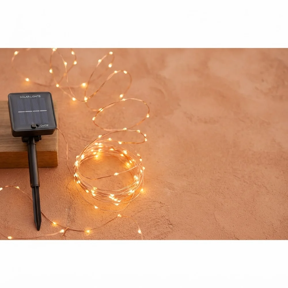 Cordões de luzes solares