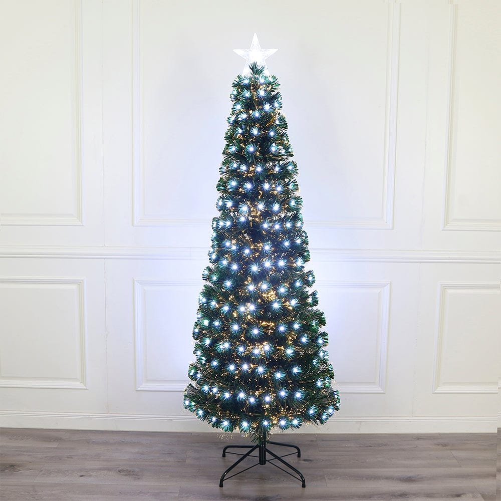 Árvore Slim de Fibra Óptica com LEDs Frios e Pontas Quentes (1.8m)