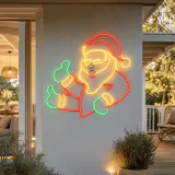 LED Neonflex piscando polegares para cima do Papai Noel (88cm)